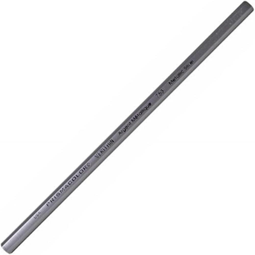 Prismacolor Verithin Colored Pencils, Metallic Silver, (02460) ( Pack Of 12 )(Silver)