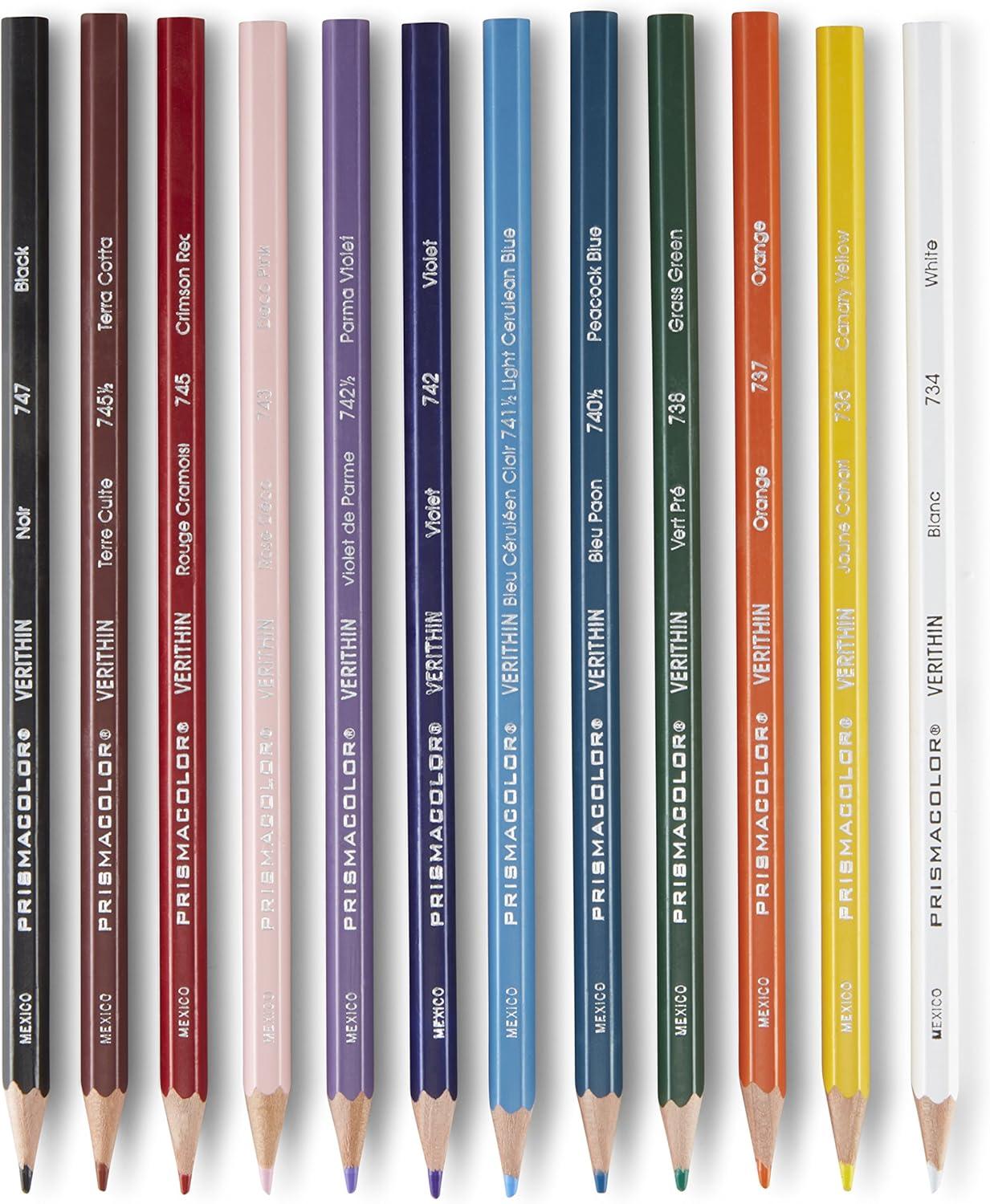 Prismacolor 2476 Verithin Coloured Pencils, Assorted Colours, 12-Count(24 Count (Pack of 1)) - view 2