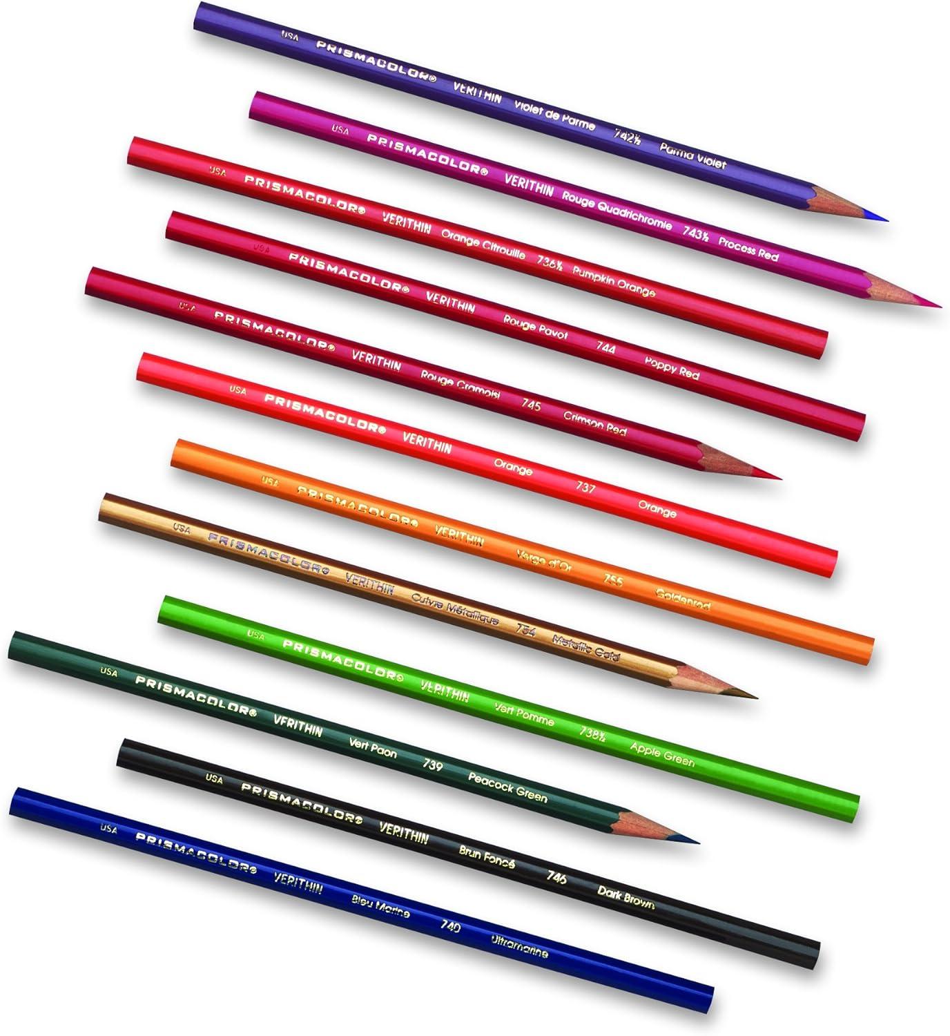 Prismacolor 2476 Verithin Coloured Pencils, Assorted Colours, 12-Count(24 Count (Pack of 1)) - view 8