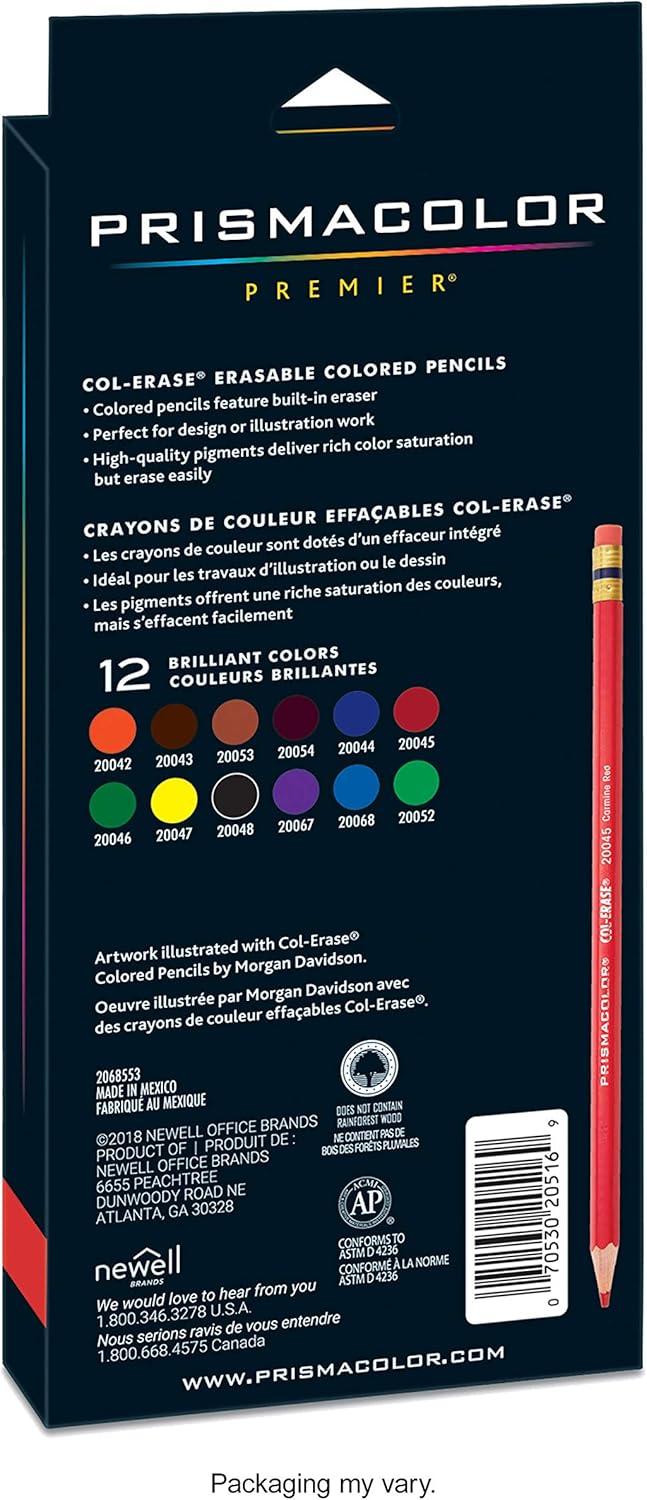 Prismacolor Col-Erase Erasable Colored Pencils, Adult Coloring, 12 Pack(12 Count) - view 5