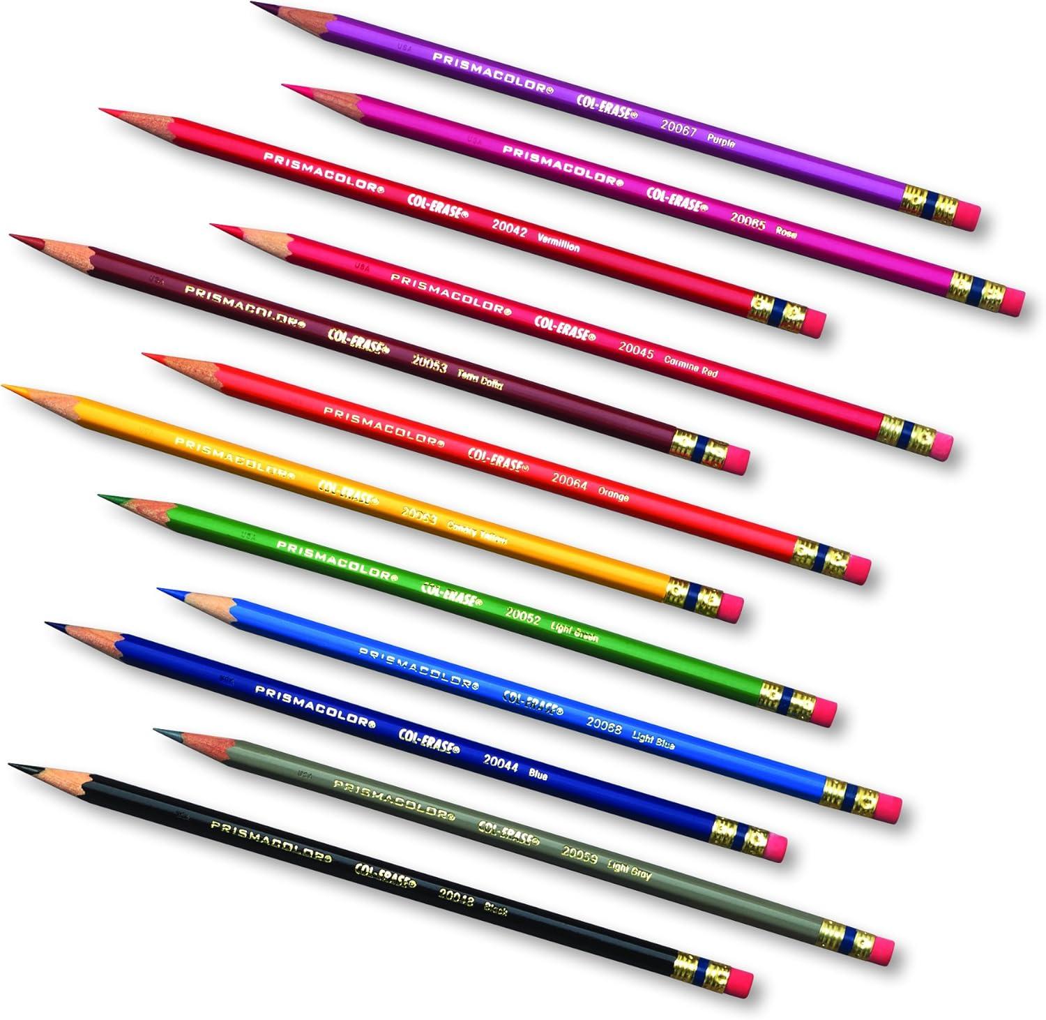 Prismacolor Col-Erase Erasable Colored Pencils, Adult Coloring, 12 Pack(12 Count) - view 6