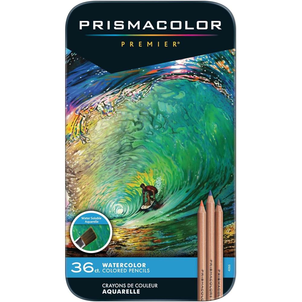 Prismacolor Premier Colored Pencils Water-Soluble Color Pencil Set Assorted Colors Adult Coloring 36 Count