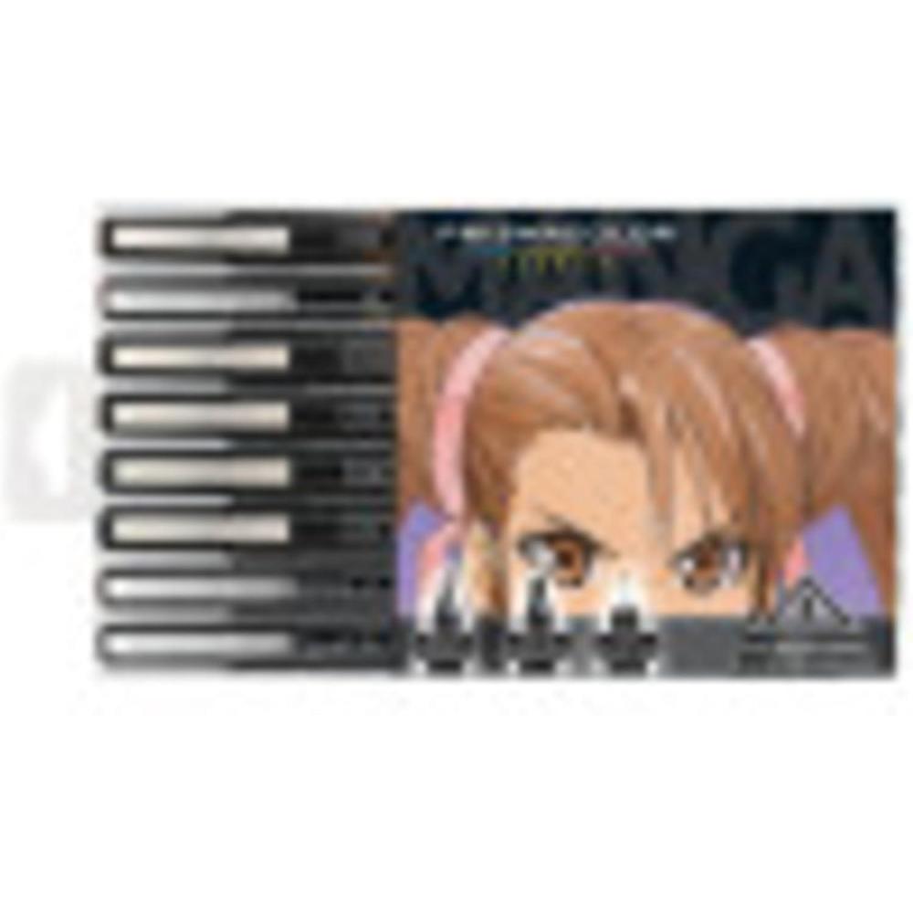 Prismacolor 14171 Premier Fine Line Illustration Markers, Assorted Fine Tips, Black, 5-Count(8 Count (Pack of 1))