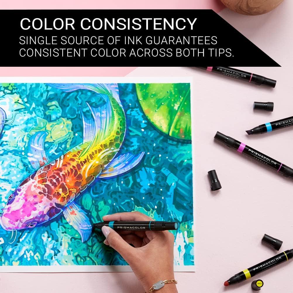 Prismacolor Premier Double-Ended Art Markers Fine And Chisel Tip Manga Colors Adult Coloring 12 Pack(Hyper Brights) - view 4