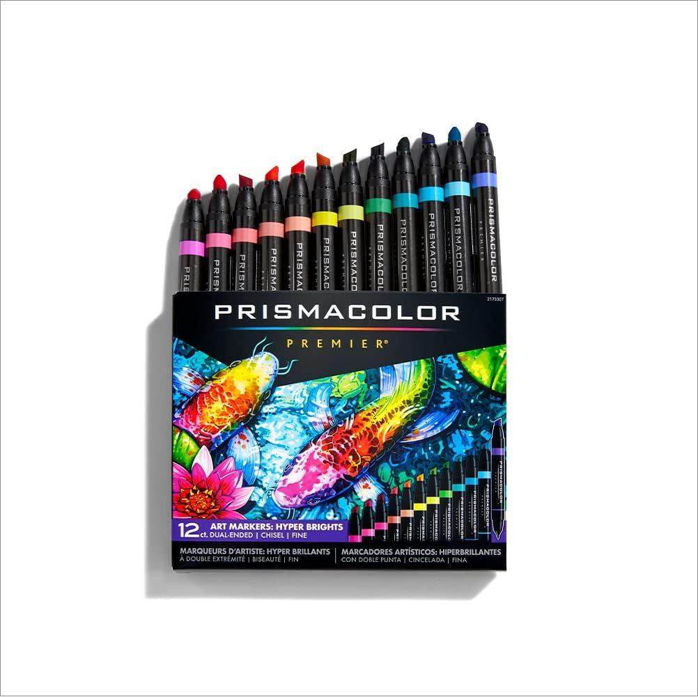 Prismacolor Premier Double-Ended Art Markers Fine And Chisel Tip Manga Colors Adult Coloring 12 Pack(Hyper Brights) - view 5