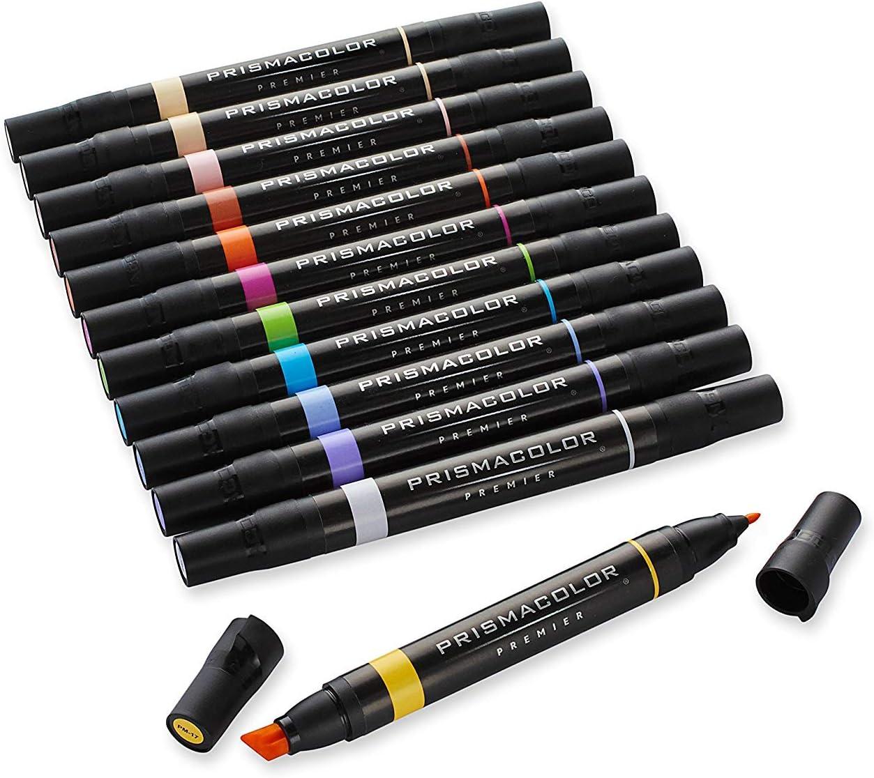 Prismacolor Premier Double-Ended Art Markers Fine And Chisel Tip Manga Colors Adult Coloring 12 Pack(Manga) - view 2