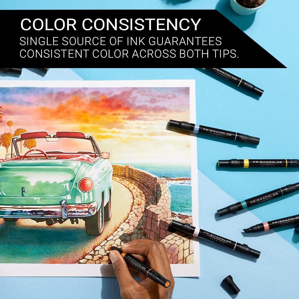 Prismacolor Premier Double-Ended Art Markers Fine And Chisel Tip Manga Colors Adult Coloring 12 Pack(Mid Tone) - view 4