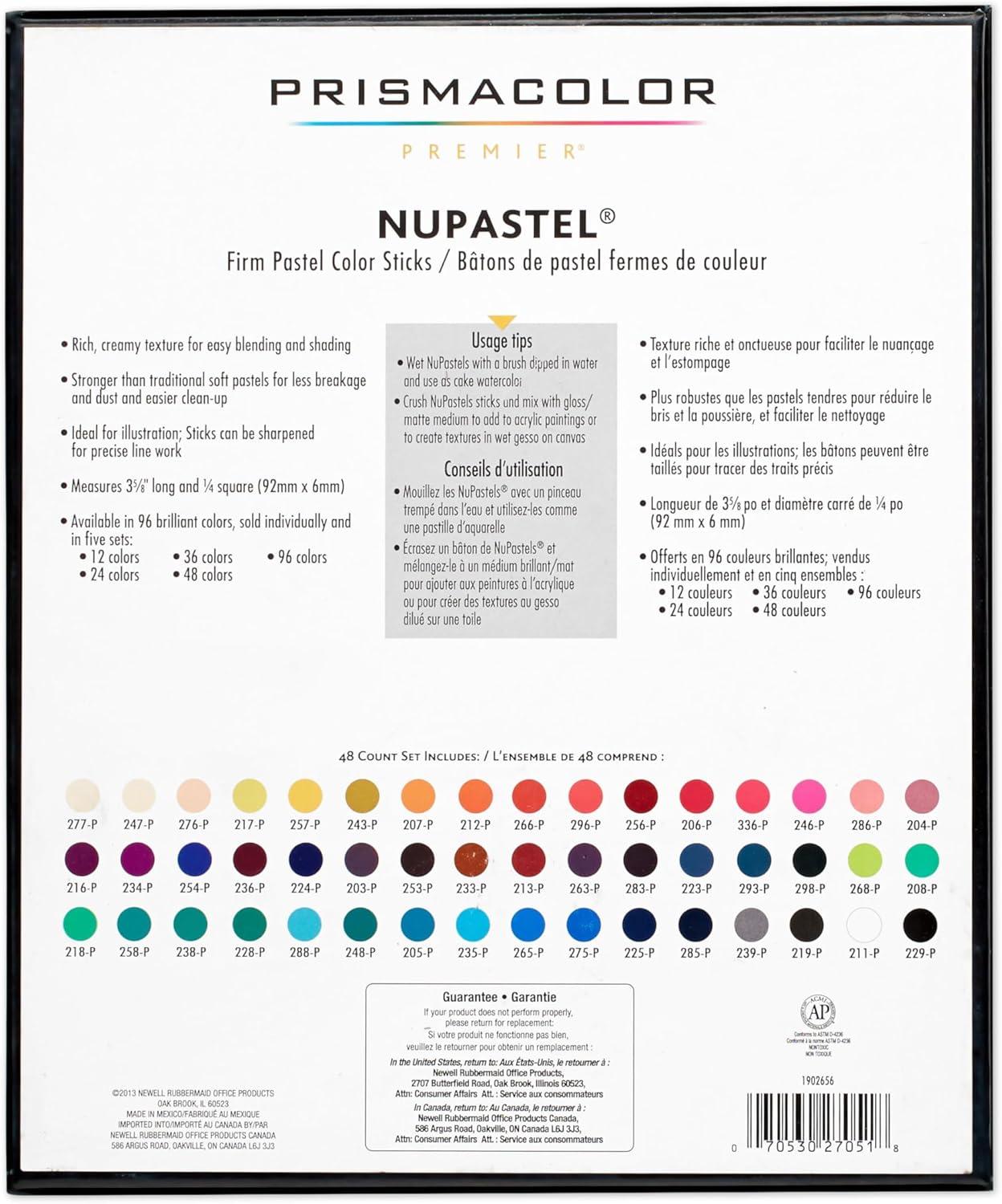 Prismacolor Premier Nupastel Firm Pastel Color Sticks, Adult Coloring, 48 Pack(48 Count (Pack of 1)) - view 6