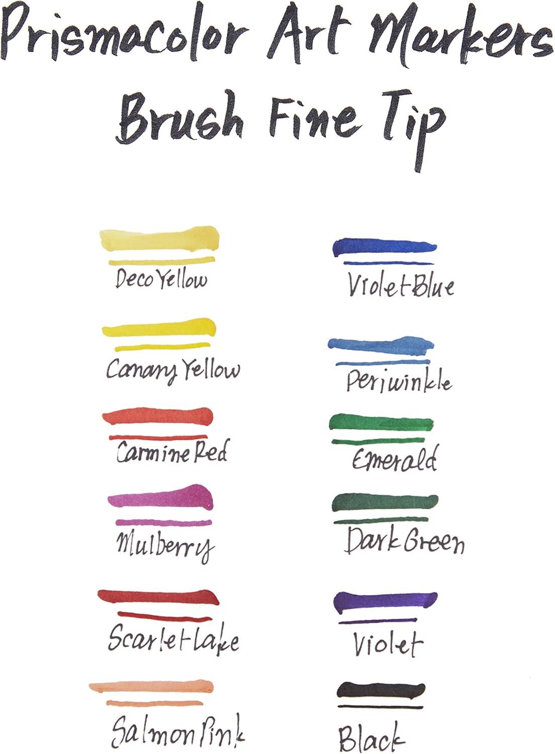 Prismacolor Premier Double-Ended Art Markers, Fine And Brush Tip, Adult Coloring, 12 Pack(72 Count Fine & Brush) - view 6