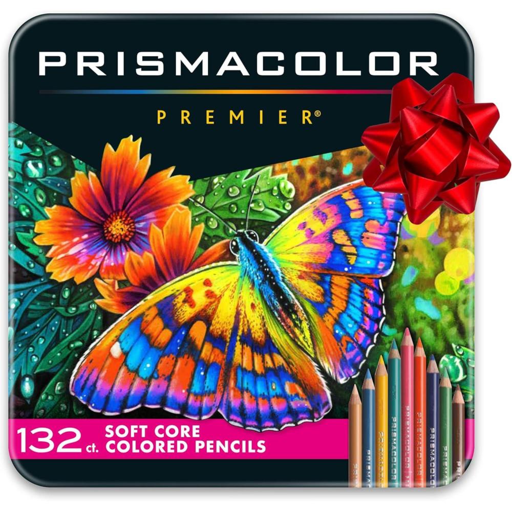 Prismacolor Premier Colored Pencils, Soft Core, Assorted Colors, 150 Count – Durable, Vibrant, Ultra-Smooth, Adult Coloring, Drawing, Sketching, Arts & Crafts(132 Count (Pack of 1))