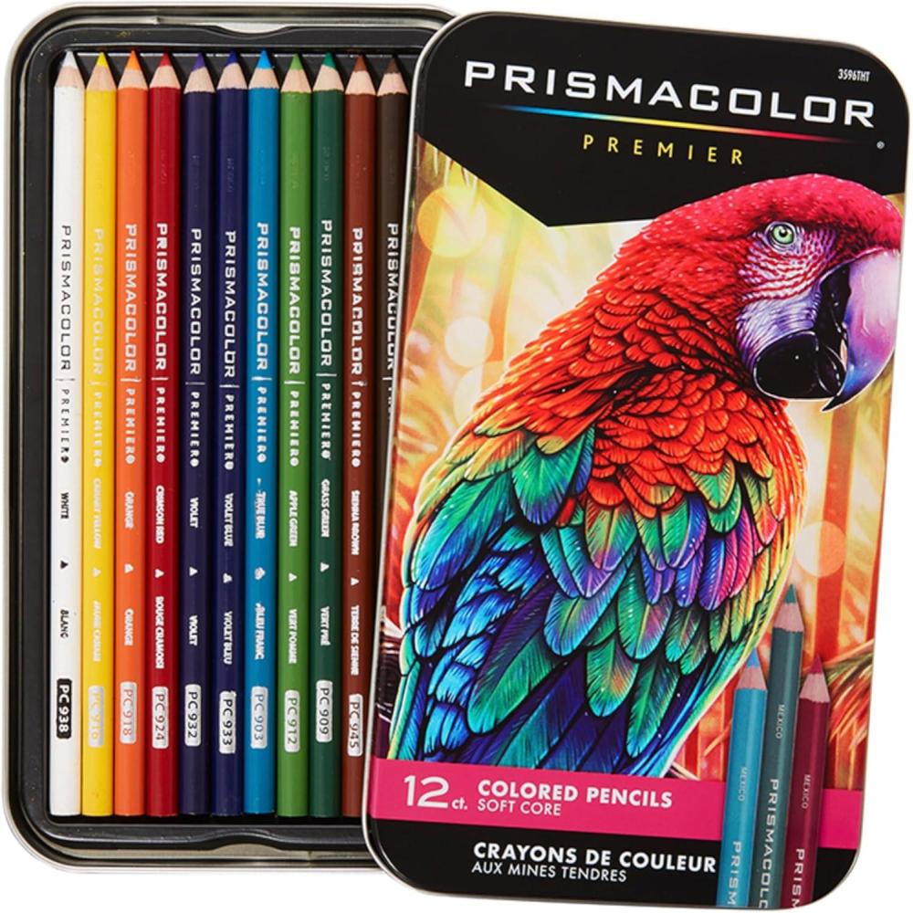 Prismacolor Technique Animal Drawing Set, Includes Colored Pencils and Step-by-Step Drawing Tutorials, Assorted Colors, 12 Count(Assorted)