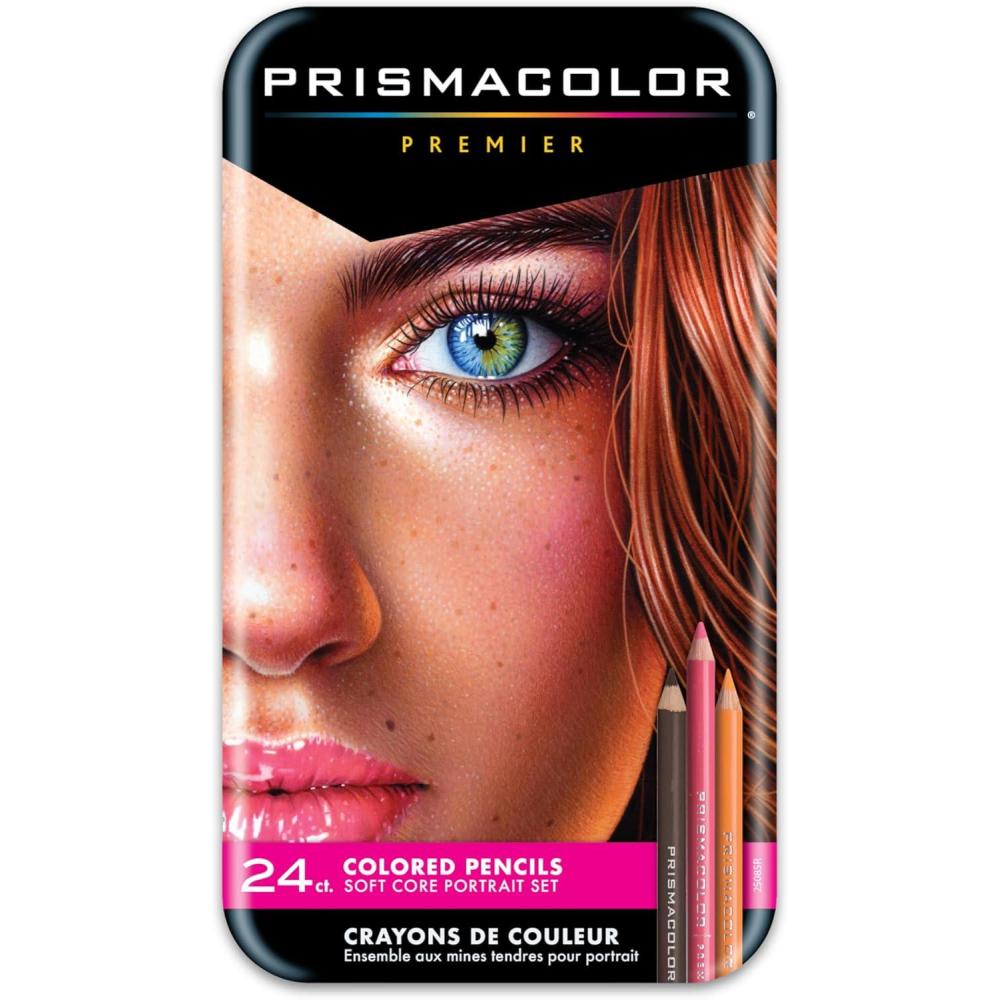 Prismacolor Premier Colored Pencils Portrait Set Soft Core Adult Coloring 24 Pack(Portrait)