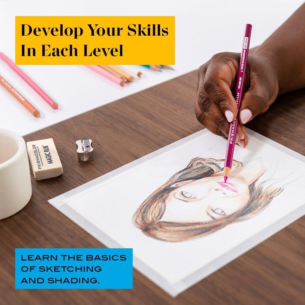 Prismacolor Technique, Portrait Drawing Set, Level 1, Art Supplies & Digital Art Lessons, 26 Count, Perfect for Beginner Artists and Professionals - view 3