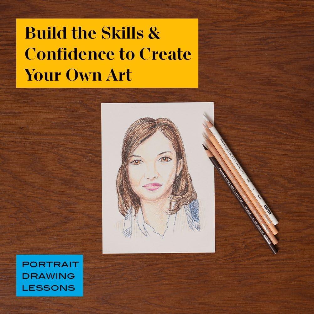 Prismacolor Technique, Portrait Drawing Set, Level 1, Art Supplies & Digital Art Lessons, 26 Count, Perfect for Beginner Artists and Professionals - view 5