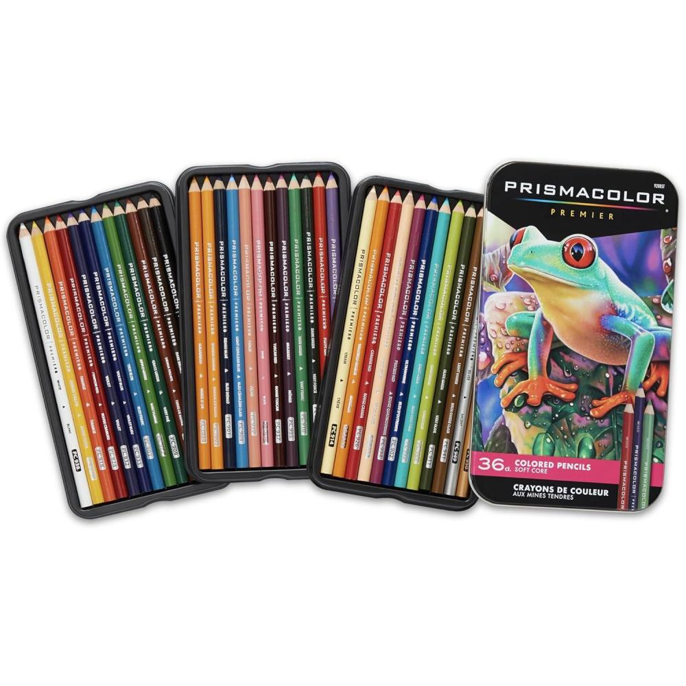 Prismacolor Premier Colored Pencils, Soft Core, Assorted Colors, 48 Count – Durable, Vibrant, Ultra-Smooth, Adult Coloring, Drawing, Sketching, Arts & Crafts(36 Count (Pack of 1))