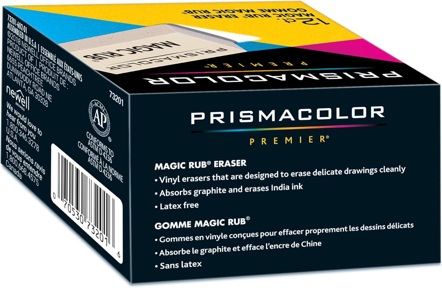Prismacolor Premier Magic Rub Vinyl Erasers, 12 Count – For Drafting, Sketching, Fine Art, School Supplies(Magin Rub Vinyl Erasers) - view 3